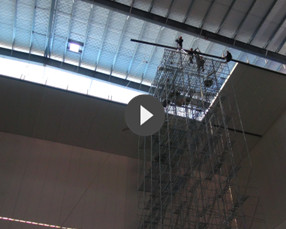 雪川食品——30米高大型自动化立体冷库顶板安装